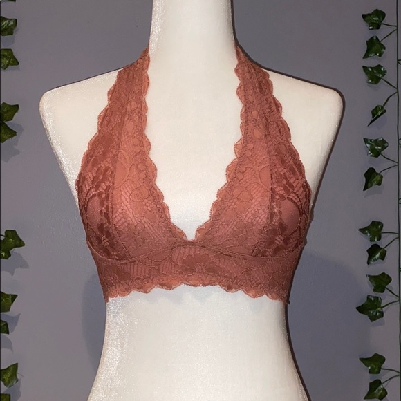 Woman's FP Rust Orange Lace Halter Bralette XS - Picture 7 of 12